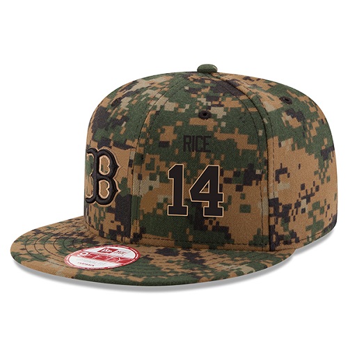 MLB Men's Boston Red Sox #14 Jim Rice New Era Digital Camo 2016 Memorial Day 9FIFTY Snapback Adjustable Hat