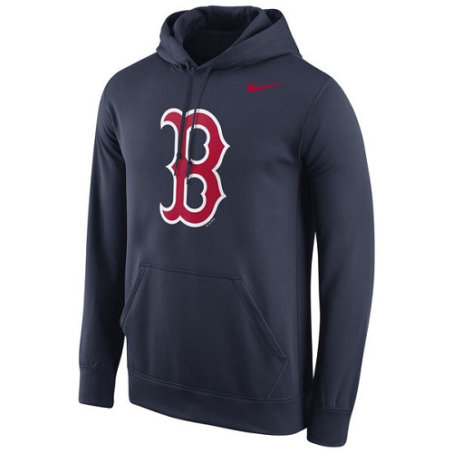 MLB Boston Red Sox Nike Logo Performance Pullover Hoodie - Navy