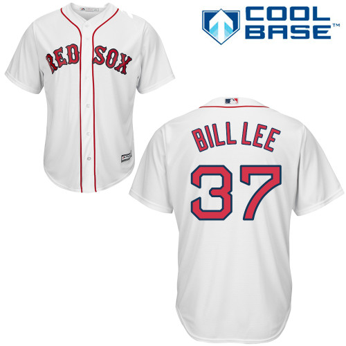 Men's Majestic Boston Red Sox #37 Bill Lee Replica White Home Cool Base MLB Jersey