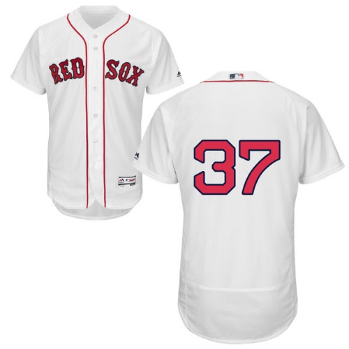 Men's Majestic Boston Red Sox #37 Bill Lee White Home Flex Base Authentic Collection MLB Jersey