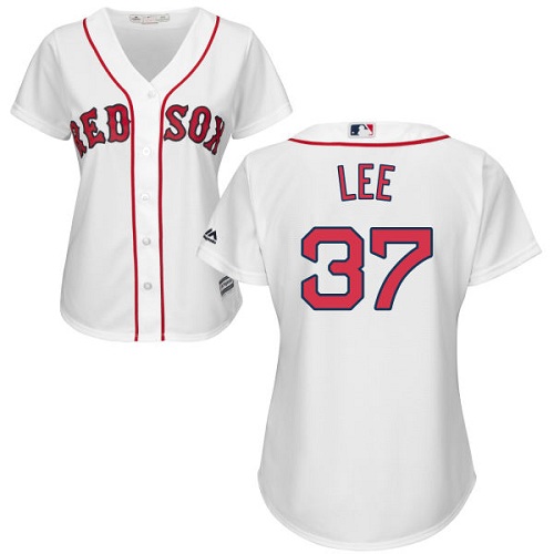 Women's Majestic Boston Red Sox #37 Bill Lee Replica White Home MLB Jersey