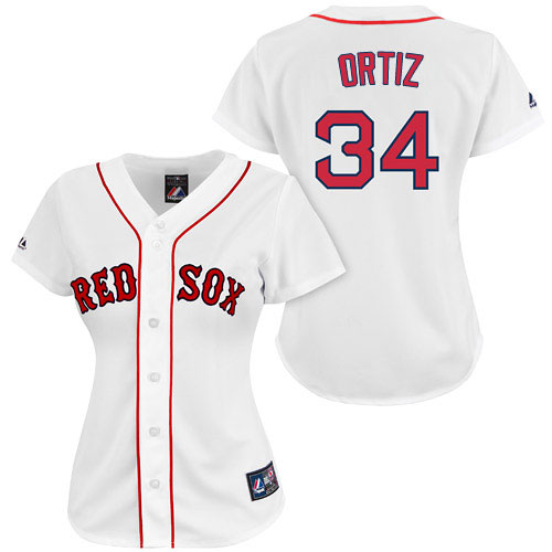 Men's Majestic Boston Red Sox #34 David Ortiz Replica White New