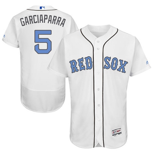 Men's Majestic Boston Red Sox #5 Nomar Garciaparra Authentic White 2016 Father's Day Fashion Flex Base MLB Jersey