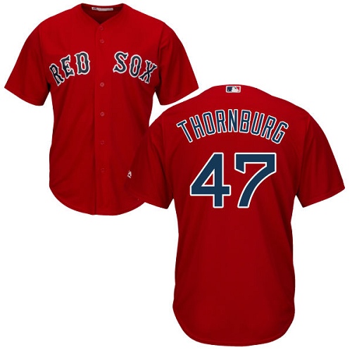 Men's Majestic Boston Red Sox #47 Tyler Thornburg Replica Red Alternate Home Cool Base MLB Jersey