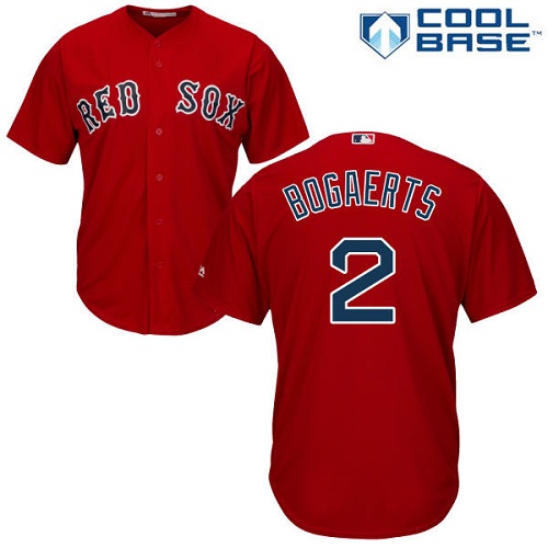 Men's Majestic Boston Red Sox #2 Xander Bogaerts Replica Red Alternate Home Cool Base MLB Jersey