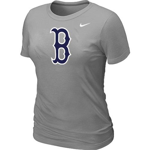 MLB Women's Boston Red Sox Nike Heathered Blended T-Shirt - Grey