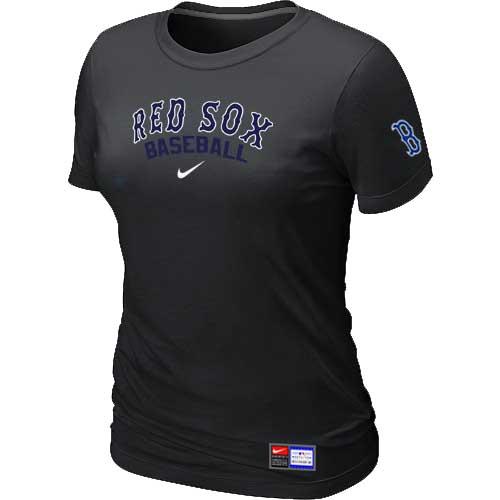 MLB Women's Boston Red Sox Nike Practice T-Shirt - Black