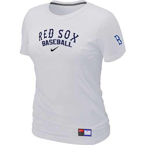 MLB Women's Boston Red Sox Nike Practice T-Shirt - White